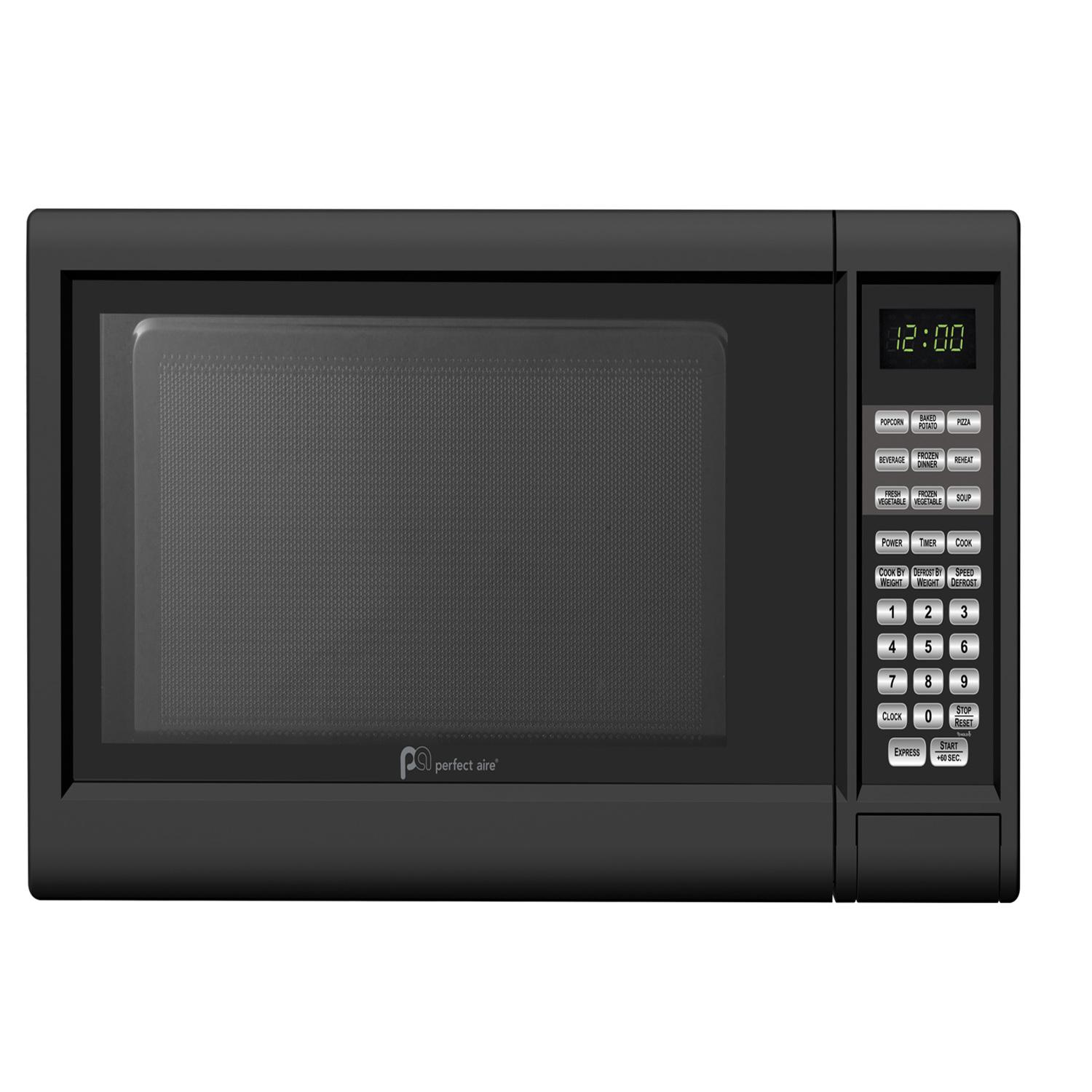 Perfect Aire 1.3 cu ft Black Microwave 1000 W Sansujyuku sansujyuku.com