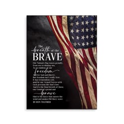 P. Graham Dunn 16 in. H X 1 in. W X 12 in. L Matte Multicolored MDF The Breath of the Brave Wall Art