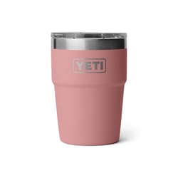 YETI Rambler 16 oz Sandstone Pink BPA Free Stackable Tumbler with MagSlider Lid