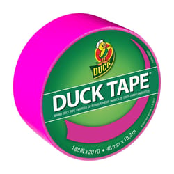 Duck 1.88 in. W X 20 yd L Fluorescent Lilac Solid Duct Tape