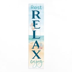 P. Graham Dunn Multicolored Wood 60 in. H Rest Relax Enjoy Porch Sign