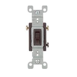 Leviton 15 amps Toggle Switch Brown 1 pk