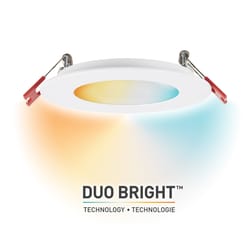 Globe Electric Ultra Slim Energy Star White 4 in. W Plastic LED Recessed Lighting Kit 9 W