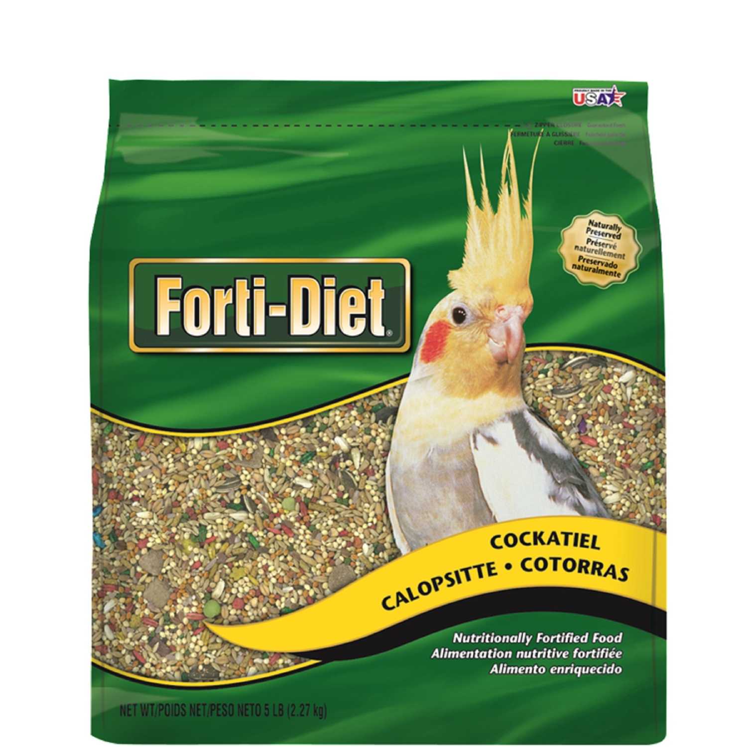 Kaytee FortiDiet Cockatiel Canary Grass Seed Food 5 lb. Bird Seed