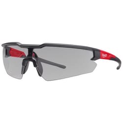 Milwaukee Anti-Scratch Safety Glasses Gray Lens Black/Red Frame