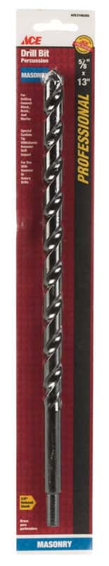 Ace  5 8 in x 13 in L Carbide Percussion Drill Bit 1 pc    Ace  5 8 in x 13 in L Carbide Percussion Drill Bit 1 pc