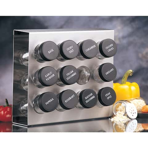 Prodyne Silver Stainless Steel Spice Rack