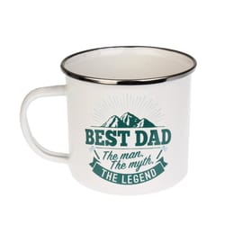 Top Guy Best Dad 14 oz Multicolored Steel Enamel Coated Mug 1 pk