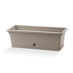 Crescent Garden Emma 6 in. H X 20 in. W X 8 in. D PP Plastic Planter Cappuccino