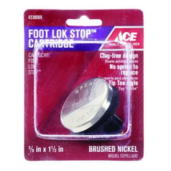 Ace Foot Lok Stop Cartridge 3/8 in. Brushed Nickel Brass Tub Stopper