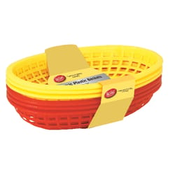 TableCraft Red/Yellow Plastic Food Baskets