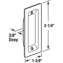 Prime-Line 3.25 in. L Brass-Plated Gold Steel Flush Mortise Finger Pull