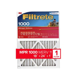 Filtrete 24 in. W X 18 in. H X 1 in. D Polyester 1000 MPR Pleated Allergen Air Filter 1 pk