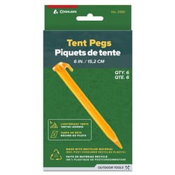 Coghlan's Yellow Tent Pegs 6 in. L 1 pk