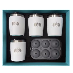 Toadfish 10 fl. oz. White BPA Free Rocks Drinkware Gift Set