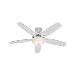 Hunter Builder Deluxe 52 in. Snow White White LED Indoor Ceiling Fan