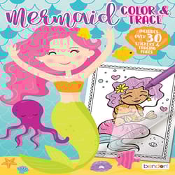 Bendon Mermaid Color and Trace Book Multicolored