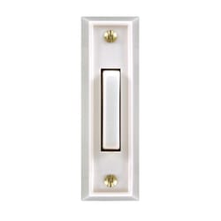 Heath Zenith White Plastic Wired Pushbutton Doorbell