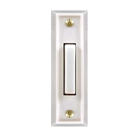 Heath Zenith White Plastic Wired Pushbutton Doorbell - Ace Hardware