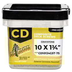 Big Timber No. 10 Sizes X 1-3/4 in. L Graystone Star Trim Head Composite Deck Screws 1 lb 75 pk