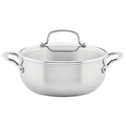 KitchenAid Polished Stainless Steel Casserole 4 qt Silver