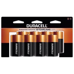 Duracell Coppertop D Alkaline Batteries 8 pk Carded