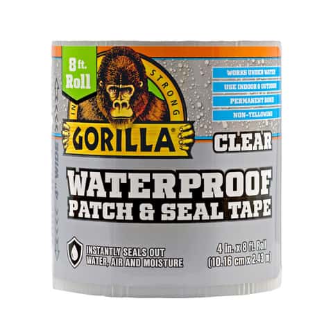 Gorilla 4 in. W X 8 ft. L Clear Waterproof Repair Tape - Ace Hardware