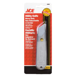 Ace 5 in. Fixed Blade Utility Knife Silver 1 pc