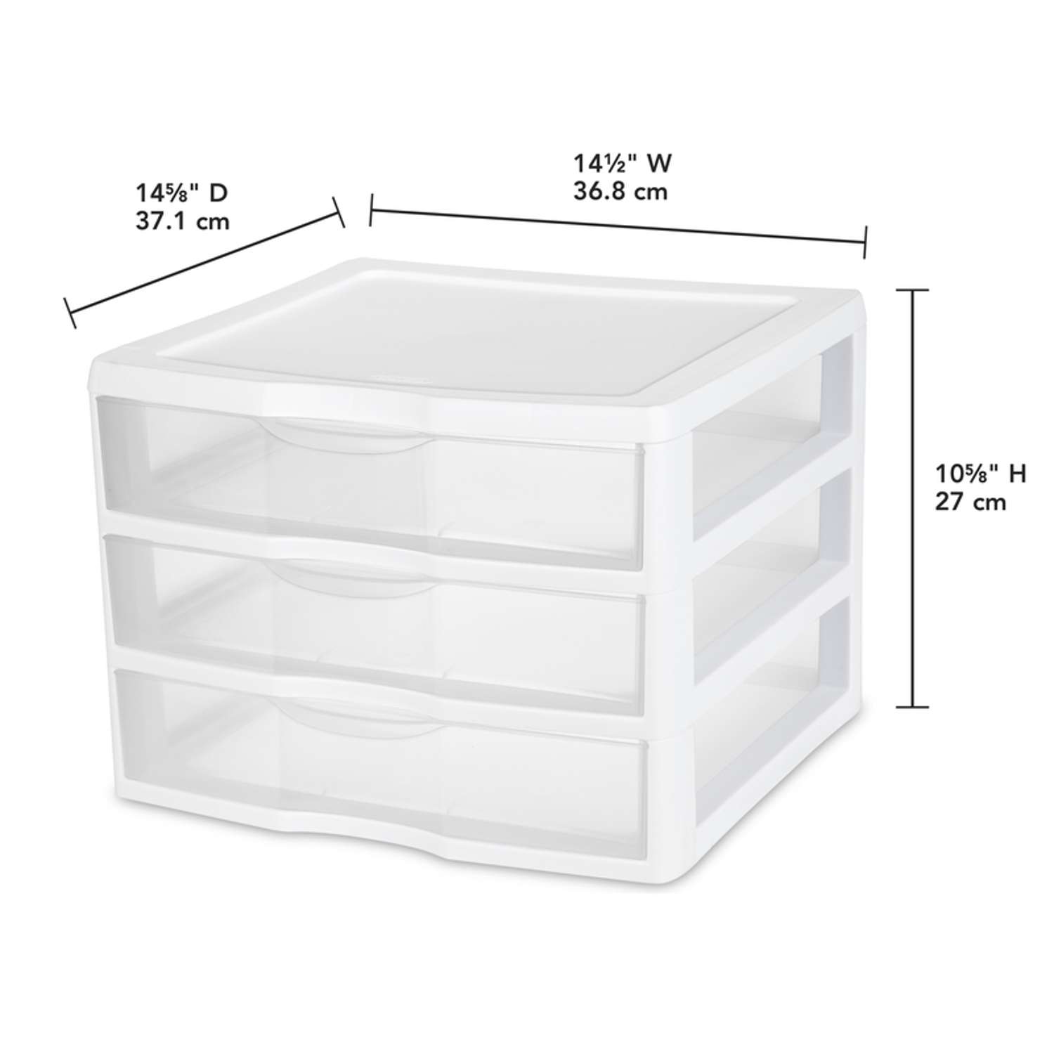 Greenmade 27 gal Clear/Yellow Snap Lock Storage Box 14.7 in. H X 20.4 in. W  X 30.4 in. D Stackable - Ace Hardware