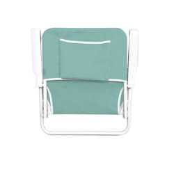 Caribbean Joe White Steel Frame Foldable Lounge Chair