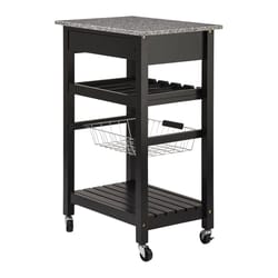 Glitzhome 33.9 in. H X 22.83 in. W X 15.75 in. D Serving Cart