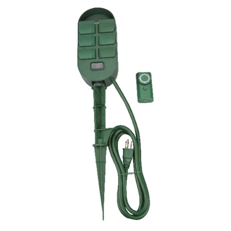 Woods Indoor and Outdoor 6 Outlet Photocell Power Stake Timer 125 V Green -  Ace Hardware