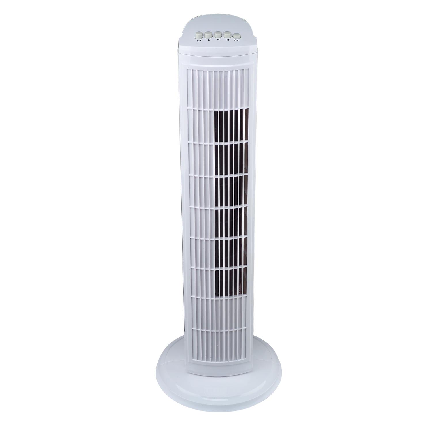 UPC 750545104380 product image for Pelonis 27in White Oscillating Tower Fan (FZ10-9HB) | upcitemdb.com