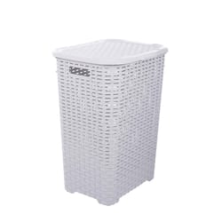 Superio Brand White Plastic Laundry Hamper