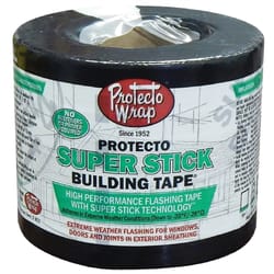 Protecto Wrap Super Stick 6 in. W X 75 ft. L Synthetic Flashing Tape Black