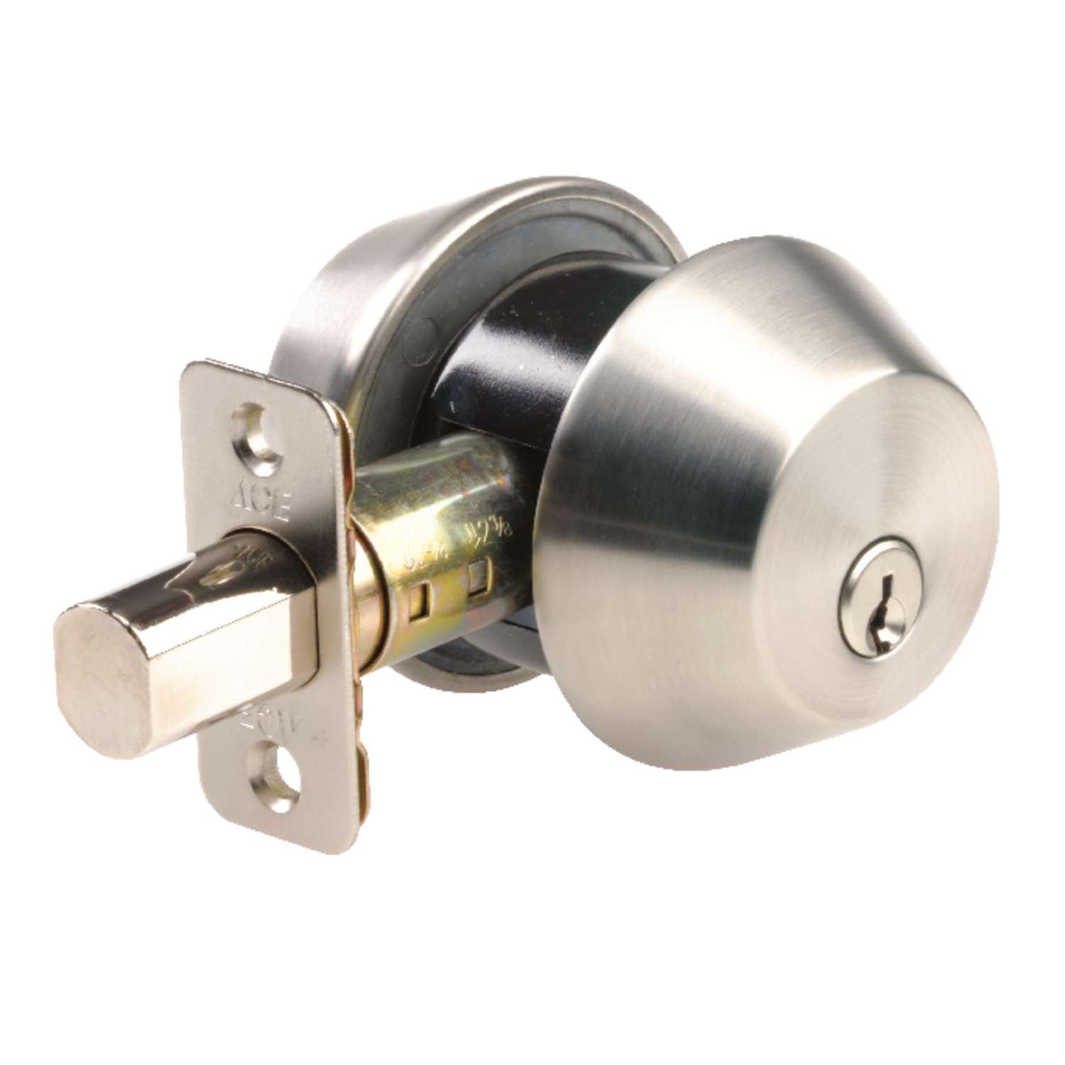 Ace Satin Nickel Stainless Steel Double Cylinder Deadbolt - Ace Hardware