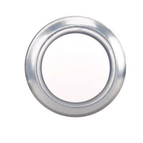 Heath Zenith Polished Chrome Silver/White Metal Wired Pushbutton