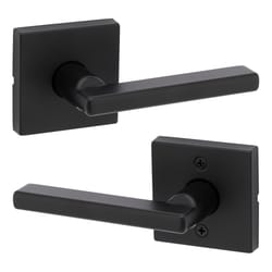 Kwikset Signature Series Halifax Lever Square Matte Black Passage Lever Right or Left Handed