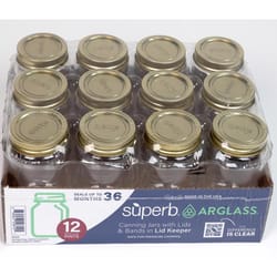 Superb Regular Mouth Canning Jar 16 oz 12 pk