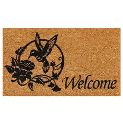 Home & More 1.42 W X 2.42 L Brown Hummingbird Welcome Coir Door Mat