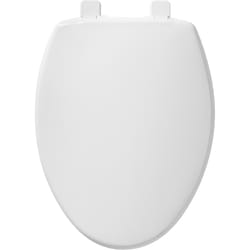 Mayfair by Bemis Caswell Slow Close Elongated White Plastic Toilet Seat