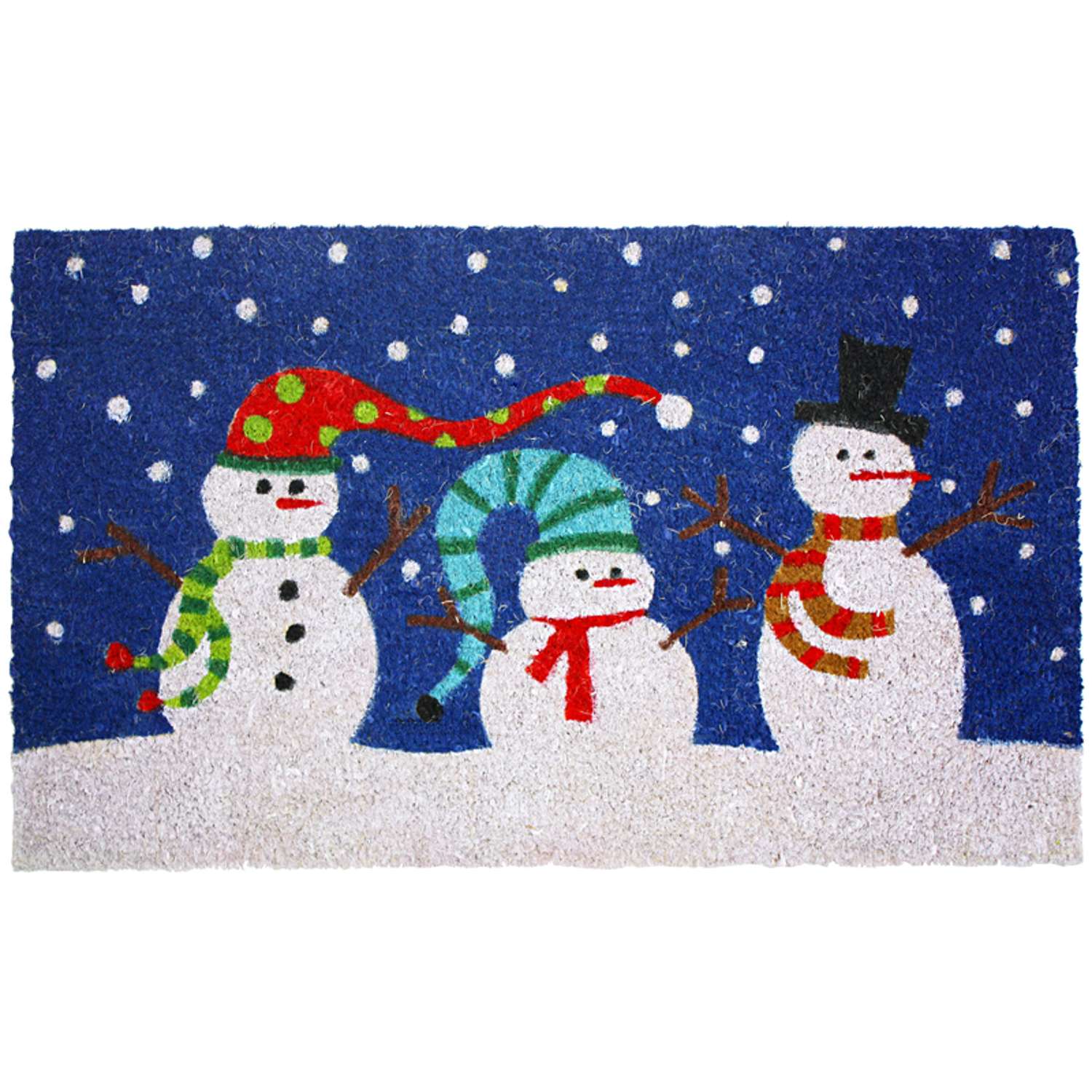 Christmas Snowman Outdoor Rug for Patio/Deck/Porch, Non-Slip Large