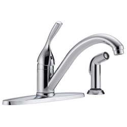 Delta Classic One Handle Chrome Kitchen Faucet Side Sprayer Included