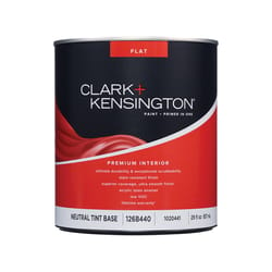 Clark+Kensington Flat Tint Base Neutral Base Paint + Primer Interior 1 qt