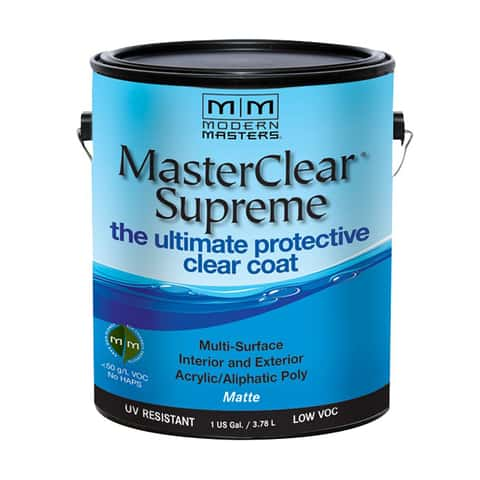 Modern Masters MasterClear Supreme Matte Clear Water-Based Protective  Coating 1 gal