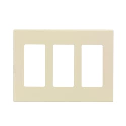 Leviton Decora Plus Light Almond 3 gang Polycarbonate Decorator Screwless Wall Plate 1 pk