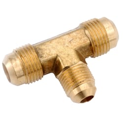 Anderson Metals 3/8 in. Flare in. X 1/2 in. D Flare Brass Reducing Tee