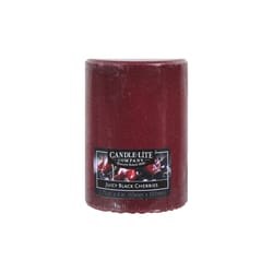Candle-Lite Red Black Cherry Scent Pillar Candle
