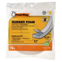 Frost King White Rubber Foam Weather Seal For Doors and Windows 10 ft. L X 0.32 in.