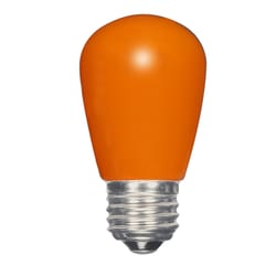 Satco S14 E26 (Medium) LED Bulb Orange 12 Watt Equivalence 1 pk